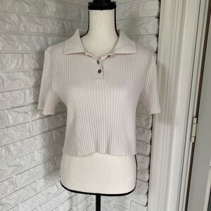 For Days Ribbed Button-up Crop Top